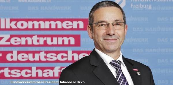 „Anstrengungen haben sich gelohnt“ - Handwerkskammer Freiburg meldet konstante Zahlen zum Ausbildungsstart.
Kammerpräsident Johannes Ullrich.