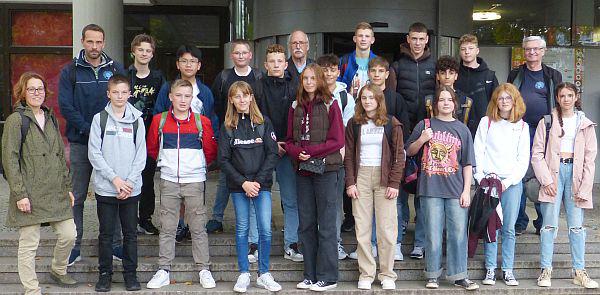 Schüler des Internationalen Gymnasiums Meerane im Rathaus Lörrach empfangen.

Foto: Stadt Lörrach - Michaela Rauch