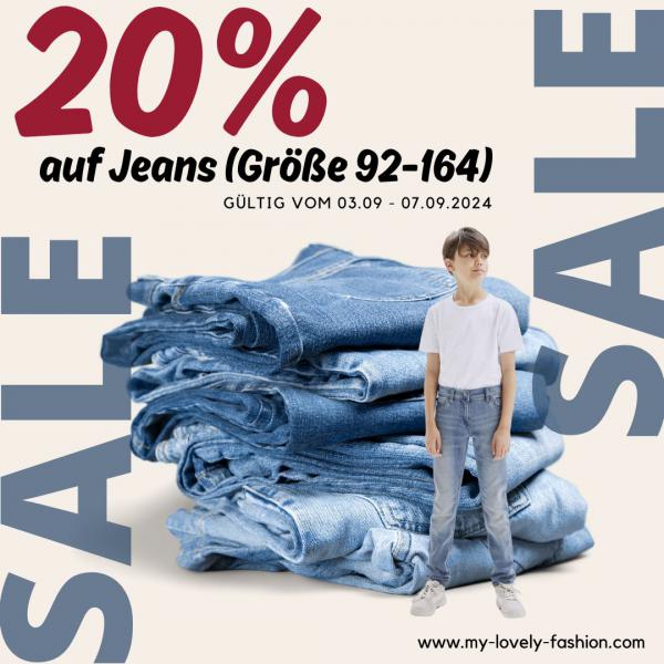 20% Rabatt auf Kinder Jeanshosen