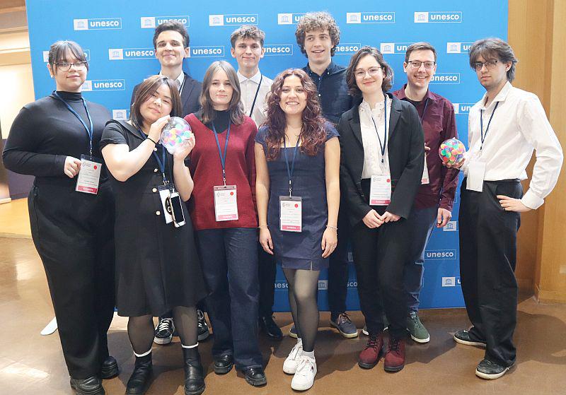 Studierende der Hochschule Offenburg präsentierten Projekte zum International Year of Quantum Science im Maison de l‘UNESCO in Paris.
Die Studierenden im UNESCO Hauptsitz in Paris.

Foto:  Hochschule Offenburg